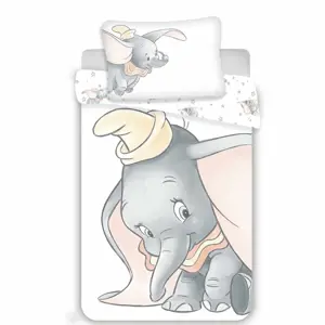 Produkt Jerry Fabrics Dětské bavlněné povlečení do postýlky Dumbo Grey, 100 x 135 cm, 40 x 60 cm