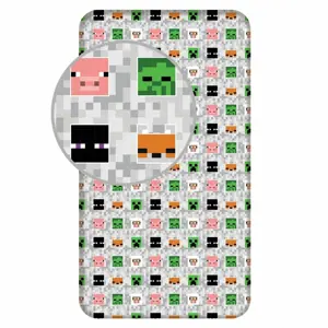 Produkt Jerry Fabrics Dětské bavlněné prostěradlo Minecraft Adventure, 90 x 200 cm