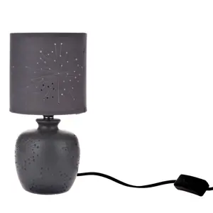 Produkt Keramická stolní lampa Galaxy, tm. šedá, 13 x 26,5 x 13 cm