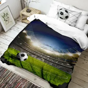 Produkt Kvalitex Bavlněné povlečení Fotbal 3D, 140 x 200 cm, 70 x 90 cm