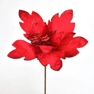 Produkt Květ poinsettia červená zápich, pr. 30 cm
