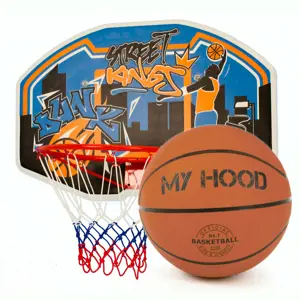 Produkt My Hood 304002 set basketbalového koše s deskou a míče, 2 ks