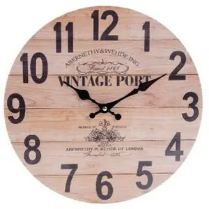 Produkt Nástěnné hodiny Vintage port, pr. 34 cm, dřevo