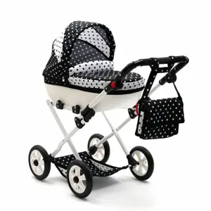 Produkt New Baby Dětský kočárek pro panenky Comfort, černo-bílá