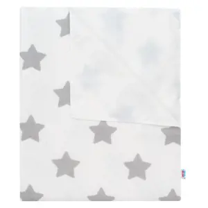 Produkt New Baby Nepromokavá flanelová podložka Hvězdičky bílá, 57 x 47 cm