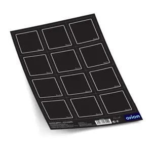 Produkt Orion Samolepky na dózy BLACK čtverec černá 2 x 12 ks