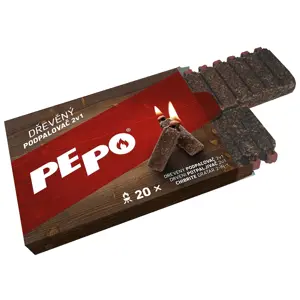 Produkt PE-PO Podpalovač 2v1 dřevo 20 podpalů