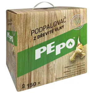 PE-PO Podpalovač z dřevité vlny, 150 ks