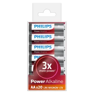 Produkt Philips Baterie AA 1,5 V Power Alkaline, 20 ks