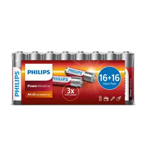 Produkt Philips Baterie AA 1,5 V Power Alkaline, 32 ks