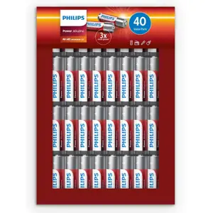 Produkt Philips Baterie AA 1,5 V Power Alkaline, 40 ks