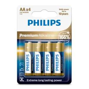 Produkt Philips Baterie AA 1,5 V Premium Alkaline, 4 ks