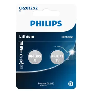 Produkt Philips Baterie CR2032 3 V, lithiové knoflíkové, 2 ks