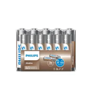 Produkt Philips Baterie Entry Alkaline, 10 ks AA + 6 ks AAA