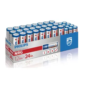 Produkt Philips Baterie Power Alkaline, 24 ks AA + 12 ks AAA