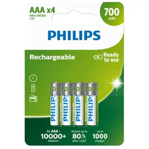 Produkt Philips Nabíjecí baterie AAA 1,2 V, 4 ks