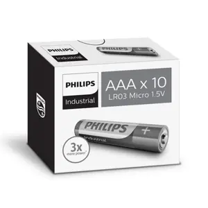 Produkt Philips Průmyslové baterie AAA Ultra Alkaline, 10 ks