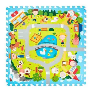 Produkt Plastica Pěnové puzzle Vesnice, 9 dílů, 90 x 90 cm