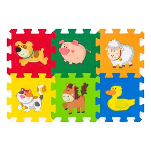 Plastica Pěnové puzzle ze zvířátky, 6 ks