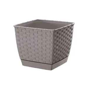 Prosperplast Ratolla Square , 19,9 x 19,9 x 15,9 cm moka