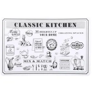 Produkt Prostírání Kitchen bílá, 43,5 x 28,5 cm, sada 4 ks