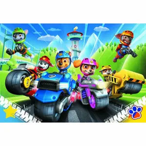 Produkt Puzzle Tlapková patrola na motorkách/Paw patrol 100 dílků 41x27,5cm v krabici 29x19x4cm