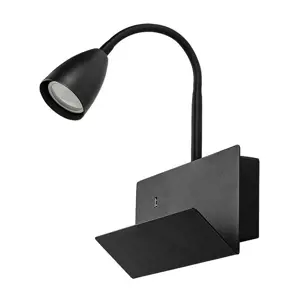 Produkt Rabalux 71089 nástěnná lampa s odkládacím prostorem Tacito, černá