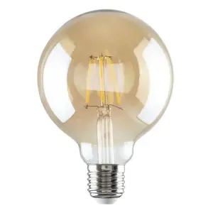 Rabalux Dekorativní LED filament žárovka, jantarová, E27, G95, 5,4W, 510lm, 2700K, 20000h.