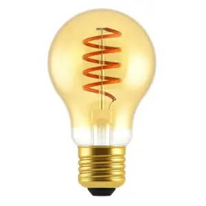 Produkt Rabalux Dekorativní LED filament žárovka s točeným vláknem, jantarová, E27, A60, 4W, 250lm, 2000K, 20000h.