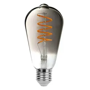 Produkt Rabalux Dekorativní LED filament žárovka s točeným vláknem, kouřového zabarvení skla, E27, ST64, 5W, 200lm, 2200K, 20000h.