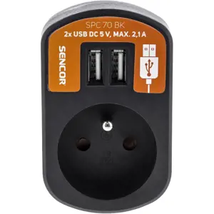 Produkt Retlux RPC 70 BK Zásuvka černá, 2x Sencor USB