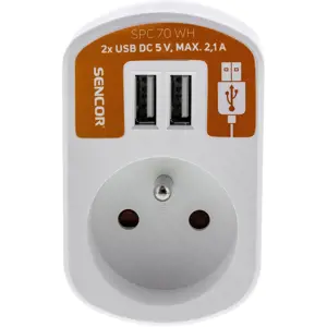 Produkt Retlux RPC 70 WH Zásuvka bílá, 2x Sencor USB