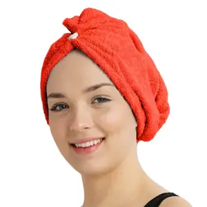 Produkt Rychleschnoucí froté turban na vlasy červená