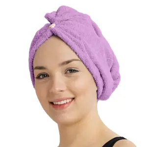 Produkt Rychleschnoucí froté turban na vlasy fialová lila