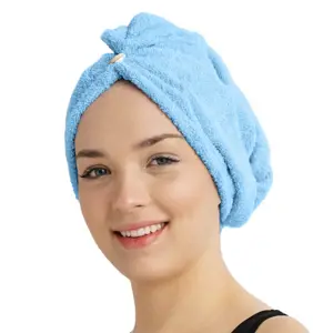 Produkt Rychleschnoucí froté turban na vlasy modrá