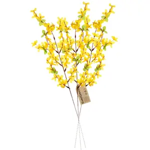 Sada 3 ks umělá rostlina Forsythia, v. 52 cm