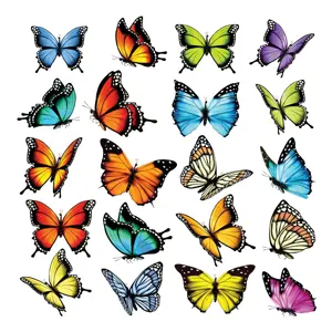 Produkt Samolepící dekorace Butterflies, 30 x 30 cm