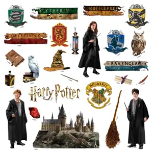Produkt Samolepící dekorace Harry Potter Hogwarts, 30 x 30 cm
