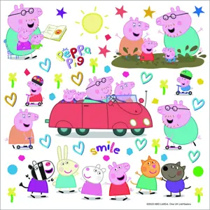 Produkt Samolepící dekorace Peppa Pig Car, 30 x 30 cm