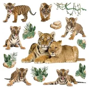 Produkt Samolepící dekorace Tigers, 30 x 30 cm