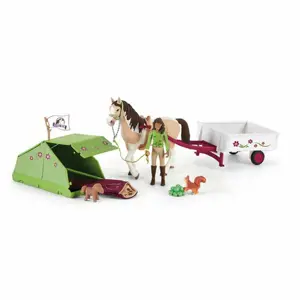 Produkt Schleich 42533 Sarah s koníkem a zvířátky kempují, 24,5 x 19 x 6,6 cm