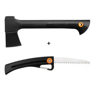 Produkt Set FISKARS sekera univerzální A6+pilka zahradní SW16 SOLID