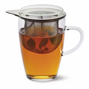 Produkt Simax 179 skleněný hrnek se sítkem a víčkem Tea for one 0,35 l