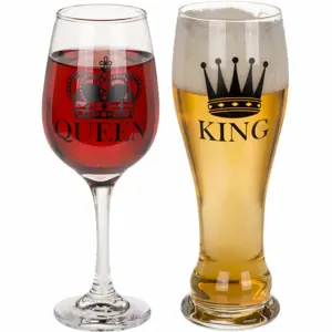 Produkt Sklenice pro pár King a Queen, 600 ml a 430 ml