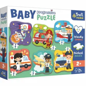 Produkt Trefl Baby puzzle Povolání a vozidla, 6v1 (2-6 dílků)