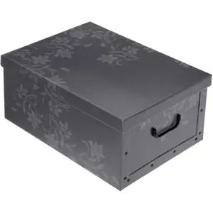 Produkt Úložný box s víkem Ornament 51 x 37 x 24 cm, šedá