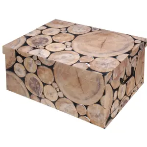 Úložný box s víkem Wood, kuláče