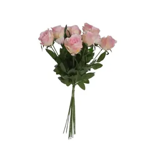 Produkt Umělá kytice Růží růžová, 67 cm, 12 ks