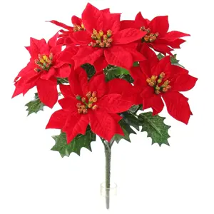 Produkt Umělá vánoční Poinsettie červená, 30 cm