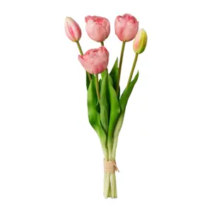 Produkt Umělý svazek Tulipánů růžová, 39 cm